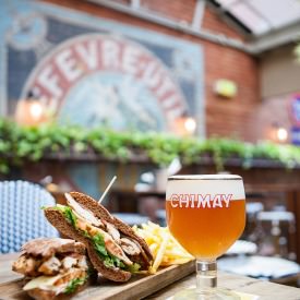 Dine in the Courtyard at Belgian Beer Cafe