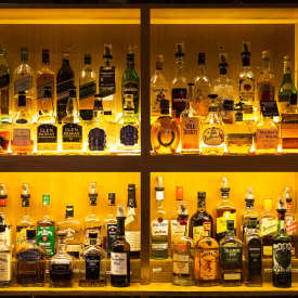 A wide range of spirits at the Blackburn Hotel