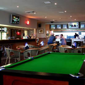 Pool table and bar