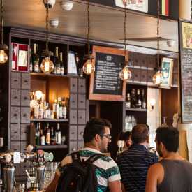 Relax at the bar in the Belgian Beer Cafe
