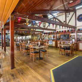 Enjoy a meal at the Lockies Hotel bistro