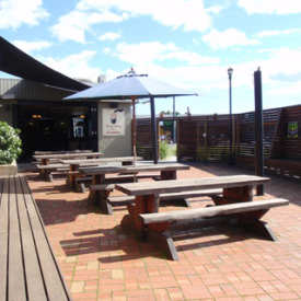 Enjoy the sunshine and fresh air out in our beer garden